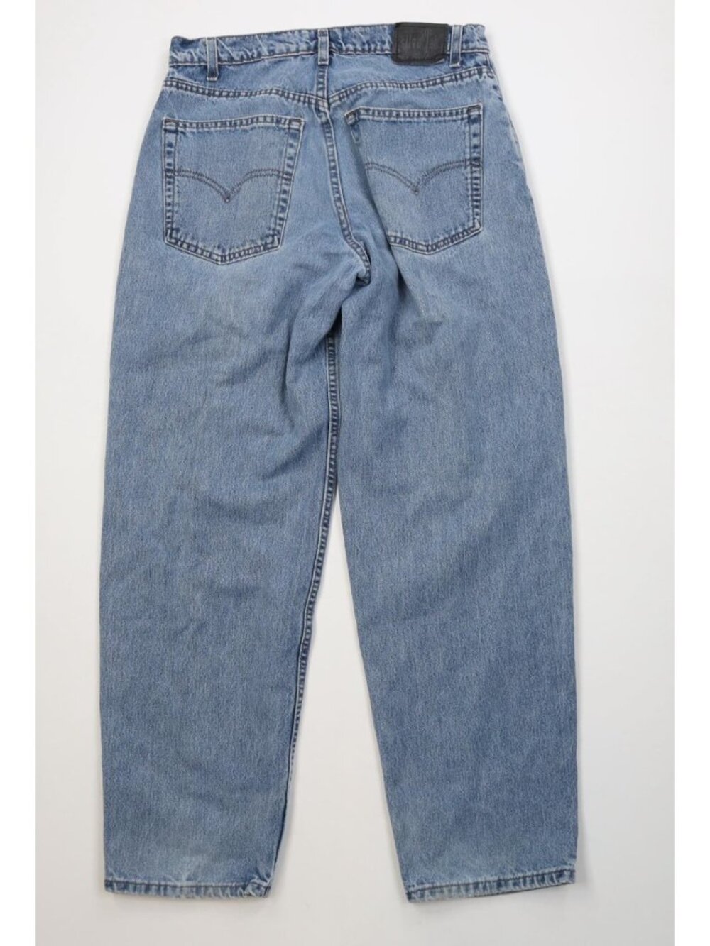 Vintage 90s Levis Silvertab Mens 33x32 Faded Baggy Fit Denim Jeans Blue USA - Picture 9 of 14